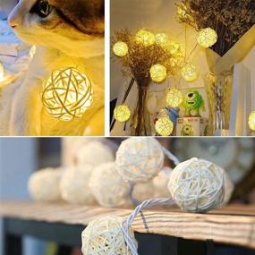 img 2 attached to 🔋 Battery Operated Warm White Globe String Lights - 16.5Ft 40 LED Fairy Light for Indoor, Bedroom, Curtain, Patio, Lawn, Landscape, Fairy Garden, Home, Wedding, Holiday, Christmas Tree, Party