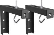 🔧 6-inch adjustable extension universal l-bracket wall mount with hook for projector screens - perfect screen placement up to 66 lbs, 30kg (psm001-b), black logo