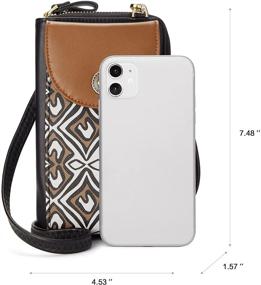 img 2 attached to 📱 BROMEN Cellphone Crossbody Leather Handbags & Wallets for Women