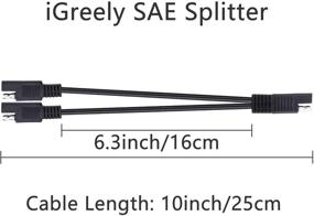 img 1 attached to Кабель разветвителя питания автомобиля SAE длиной 10 дюймов / 25 см - 1 к 2 кабель-удлинитель SAE, 18AWG.