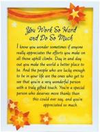 express gratitude with blue mountain arts miniature easel print with magnet: you work so hard and do so much - 4.9 x 3.6 in logo