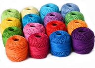 10g soft cotton balls of size 8 perle pearl colorful thread floss for hand embroidery, crochet, cross stitch, needlepoint - le paon rainbow thread suit 8 logo