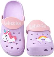 🦄 boys' pink unicorn swimming slippers u621cdlkdddx01: ideal clogs & mules for children's swimwear логотип