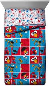 img 3 attached to 🛏️ Jay Franco Sesame Street Elmo Cookie Squares Twin Comforter - Ultra-Soft Children's Bedding - Long-Lasting Polyester Microfiber Fill (Official Sesame Street Product)