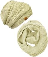 🧣 women's winter knitted infinity beanie - wrapables scarf & wrap accessories logo