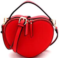 ❤️ heart shape vegan leather satchel: adorable crossbody purse for stylish girls and women logo