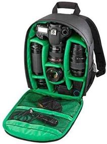 img 1 attached to WINVIN Waterproof SLR/DSLR Camera Backpack Shoulder Bag Travel Case For Canon Nikon Sony Digital Lens (Green)