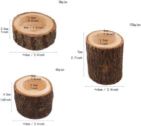 img 4 attached to 🕯️ Yikko Wooden Tea Light Candle Holders: Customizable Votive Tealight Centerpieces for Weddings, Parties & Home Decor - Set of 3