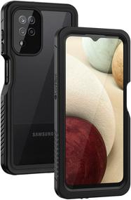 img 4 attached to Lanhiem Samsung Galaxy A12 Case: IP68 Waterproof Dustproof Case with Built-in Screen Protector - Full Body Heavy Duty Shockproof Protective Cover for Samsung A12 6.5 Inch (Black/Clear)