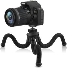 img 4 attached to Гибкий штатив для камеры/телефона - штатив Patekfly 12 дюймов для камер Canon/Nikon/Sony DSLR/экшн-камер, с зажимом для мобильного телефона для iPhone/Android Phone - 3 в 1.