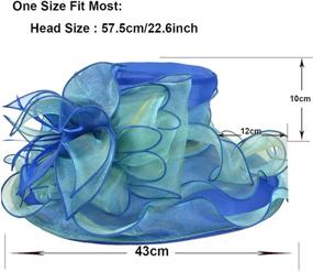 img 3 attached to 👒 Stylish Women's Kentucky Derby Church Dress Fascinator Hat with Wide Brim for Tea Party and Wedding - S042b