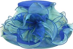 img 2 attached to 👒 Stylish Women's Kentucky Derby Church Dress Fascinator Hat with Wide Brim for Tea Party and Wedding - S042b