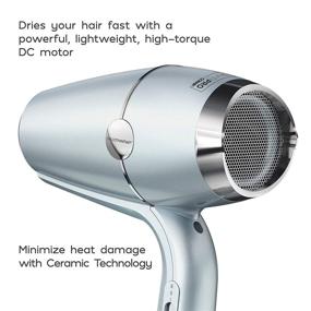 img 1 attached to 💇 INFINITIPRO BY CONAIR Керамический фен для волос с двойной ионной терапией для снижения пушистости, увеличенного объема и пышности