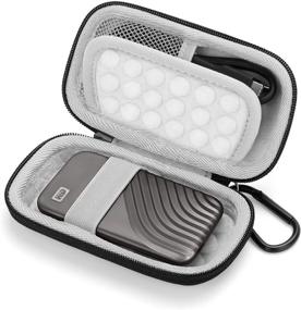 img 4 attached to Yinke Case: Stylish Grey Travel Bag for Western Digital WD My Passport SSD External Portable Drive