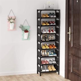 img 3 attached to Maximize Your Shoe Storage with the Vertical Shoe Rack – 8 Tiers Narrow Shelf for 16 Pairs – Space-Saving Organizer Solution