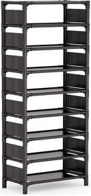 img 4 attached to Maximize Your Shoe Storage with the Vertical Shoe Rack – 8 Tiers Narrow Shelf for 16 Pairs – Space-Saving Organizer Solution