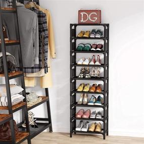 img 1 attached to Maximize Your Shoe Storage with the Vertical Shoe Rack – 8 Tiers Narrow Shelf for 16 Pairs – Space-Saving Organizer Solution