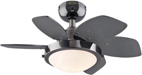 img 3 attached to 💡 Westinghouse Lighting 7224600 Quince Ceiling Fan with Light, 24 Inch: Stylish Gun Metal Finish for Enhanced Indoor Décor
