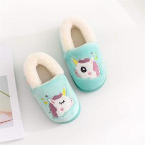 img 3 attached to 👞 BESONETY Kids Fuzzy Slippers - Boys' and Girls' Shoes for Toddlers