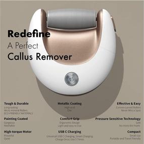 img 3 attached to 🦶 Rechargeable Compact Electric Callus Remover for Feet - Professional Pedi Feet Care Kit with 2 Rollers, Electronic Foot File Sander ideal for Cracked Heels and Hard Dead Dry Skin