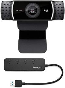 img 4 attached to 💻 Get the Logitech C922 Pro Stream Webcam with Knox 4-Port USB 3.0 Hub Bundle (2 Items) for Exceptional Video Quality