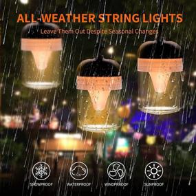 img 3 attached to 🌟 Vanrohe 52FT Outdoor String Light: Waterproof Patio Lights with 16 LED Bulbs & 8 Lighting Modes for Garden, Backyard, Balcony, Party - Warm White