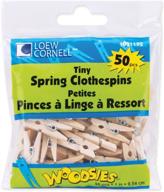 🌼 loew-cornell 426931 1" simply art wooden mini spring clothespins in natural beige logo