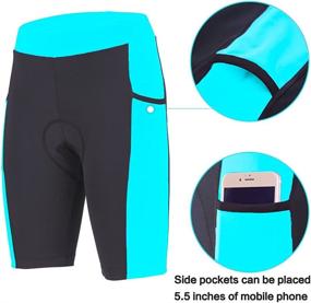 img 1 attached to 🚴 Beroy Women's Cycling Shorts with High Waist, 4D Gel Padded Chamois, and Breathable Fabric - Includes Pockets for Spin Biking