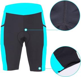 img 2 attached to 🚴 Beroy Women's Cycling Shorts with High Waist, 4D Gel Padded Chamois, and Breathable Fabric - Includes Pockets for Spin Biking