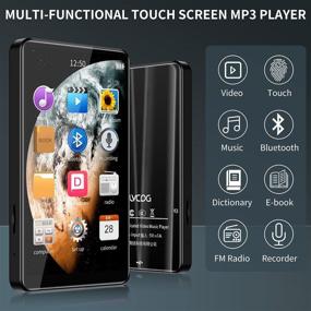 img 3 attached to 🎧 Portable High-Resolution MP3 Player with Bluetooth 4.0: Full Touch Screen, FM Radio, Voice Recorder, 8GB HiFi Lossless Sound, Expandable up to 128GB TF Card - Black
