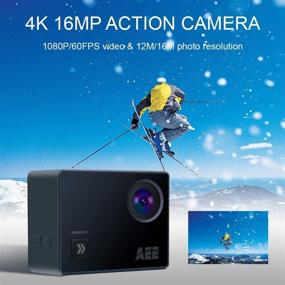 img 1 attached to 📷 AEE Shadow Action Camera: 4K HD Touch Screen, Wide Angle Lens, 16MP, Waterproof, 40m Depth