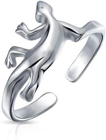 img 4 attached to Silver Reptile Lizard Adjustable Rings