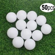 🏌️ kofull golf practice ball, hollow plastic golf ball for indoor training - pack of 50pcs (available in 5 colors: white, yellow, blue, red, multicolor) logo