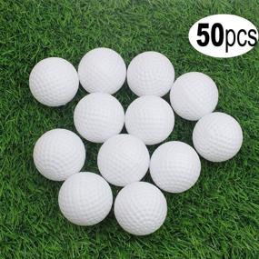 img 4 attached to 🏌️ KOFULL Golf Practice Ball, Hollow Plastic Golf Ball for Indoor Training - Pack of 50pcs (Available in 5 Colors: White, Yellow, Blue, Red, Multicolor)