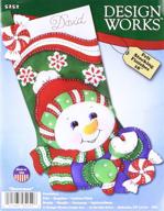 🎅 enhance your holiday decor with the design works crafts candy cane snowman stocking kit logo