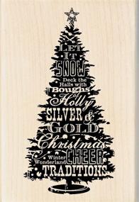 img 1 attached to 🌲 Inkadinkado Christmas Tree Wordplay Wood Stamp