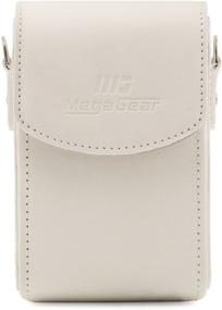 img 1 attached to MegaGear MG1504 White Leather Camera Case with Strap for Canon PowerShot SX740 HS and SX730 HS