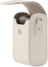 img 2 attached to MegaGear MG1504 White Leather Camera Case with Strap for Canon PowerShot SX740 HS and SX730 HS