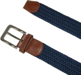 img 3 attached to Stylish CTM Elastic Braided Silver Buckle Men's Accessories - Optimal Comfort and Trendy Design