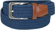 stylish ctm elastic braided silver buckle men's accessories - optimal comfort and trendy design logo