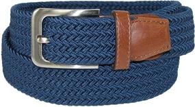 img 4 attached to Stylish CTM Elastic Braided Silver Buckle Men's Accessories - Optimal Comfort and Trendy Design