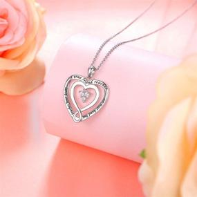 img 2 attached to 💕 S925 Sterling Silver Friendship Necklace - Heart Pendant Jewelry for Best Friends (BFF)