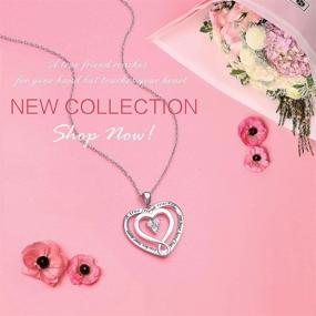 img 1 attached to 💕 S925 Sterling Silver Friendship Necklace - Heart Pendant Jewelry for Best Friends (BFF)