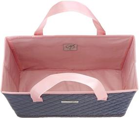 img 1 attached to 🧵 Everything Mary Deluxe Quilted Pink & Grey Sewing Machine Carrying Case: Travel-Friendly Tote Bag for Brother, Singer & Standard Size Machines - Stylish Sewing Machine Cover with Handles