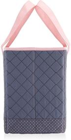 img 2 attached to 🧵 Everything Mary Deluxe Quilted Pink & Grey Sewing Machine Carrying Case: Travel-Friendly Tote Bag for Brother, Singer & Standard Size Machines - Stylish Sewing Machine Cover with Handles