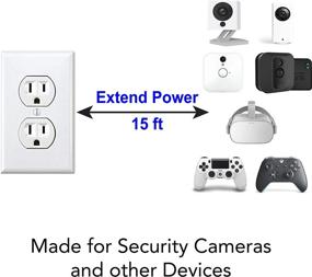 img 2 attached to White 15ft Extension Cable for Wyze 🔌 Cam v3, Blink, Echo, and More Indoor/Outdoor Cameras