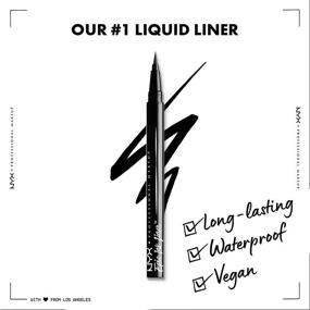 img 2 attached to NYX Epic Ink Liner - Waterproof Black Liquid Eyeliner, Professional Makeup