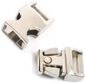 img 1 attached to 🔓 DGQ 5/8-Inch 10pcs Heavy Duty Silver Metal Side Release Buckles: Ideal for Paracord Bracelets