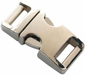 img 2 attached to 🔓 DGQ 5/8-Inch 10pcs Heavy Duty Silver Metal Side Release Buckles: Ideal for Paracord Bracelets