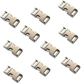 img 4 attached to 🔓 DGQ 5/8-Inch 10pcs Heavy Duty Silver Metal Side Release Buckles: Ideal for Paracord Bracelets